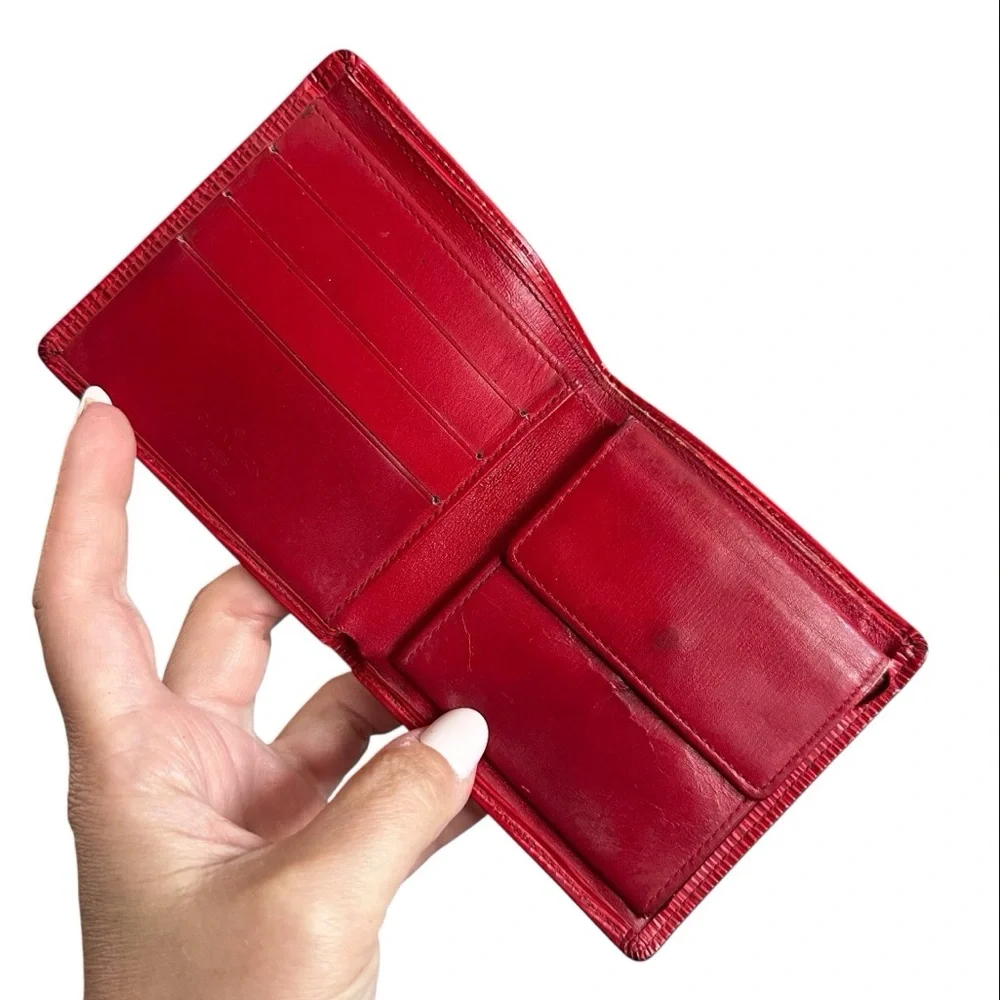 Louis Vuitton Red Epi Leather Bifold Wallet